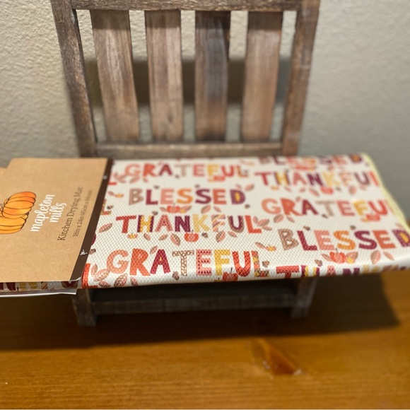 Thankful Grateful Blessed Dish Drying Mat, Fall Dish Drying Mat, Dish Drying Mat - Picture 10 of 12